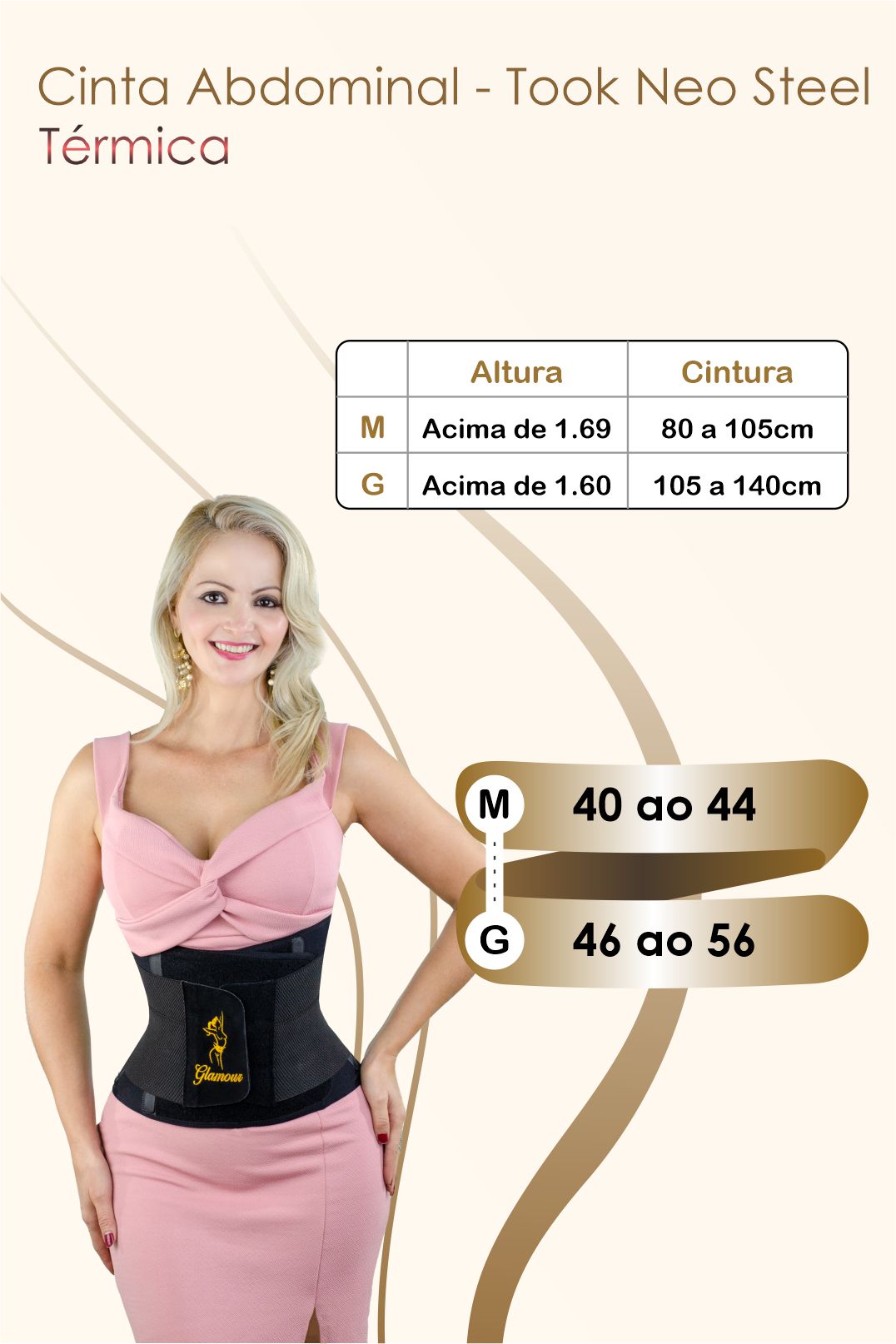 Cinta Modeladora com Barbatanas Reforçadas – Sem Alças | Glamour Took Neo Steel